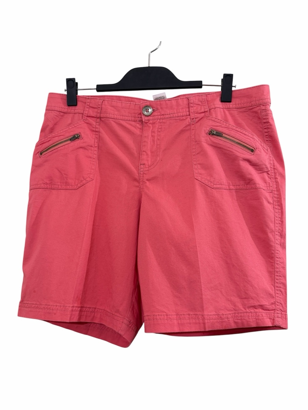 Sonoma Coral‎ Orange Zip-Pocket Bermuda Shorts